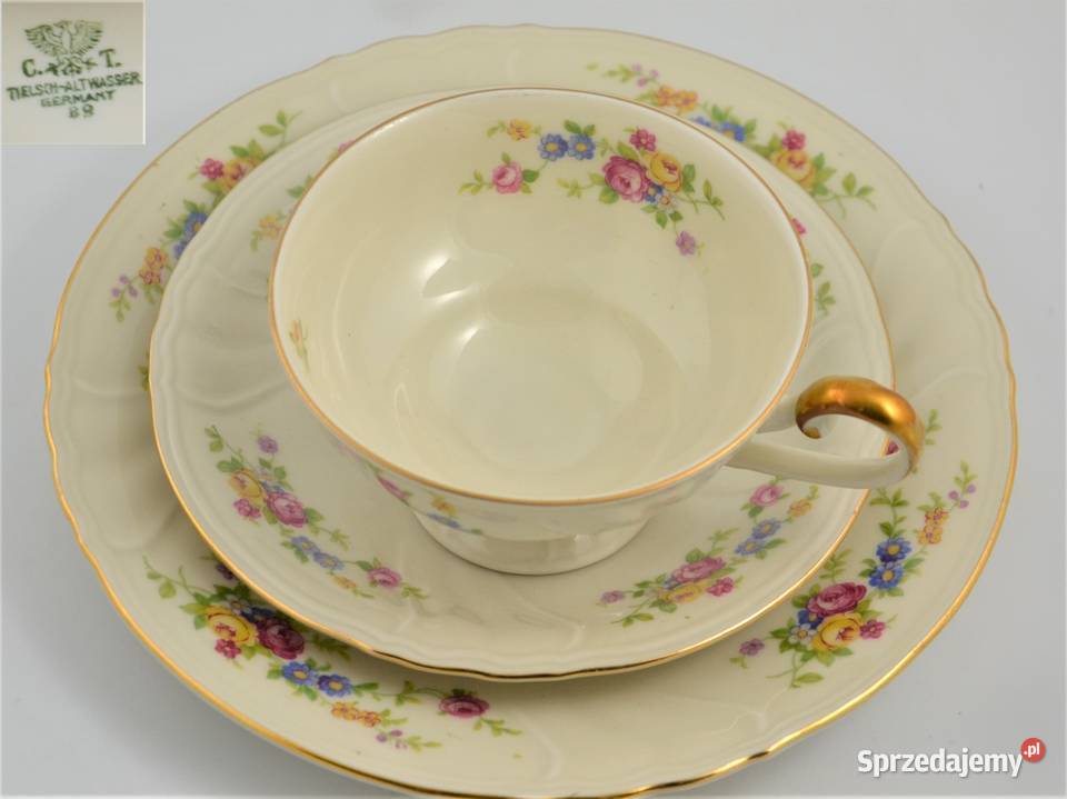 Zestaw śniadaniowy CT Tielsch Altwasser Porcelana i szkło Warszawa