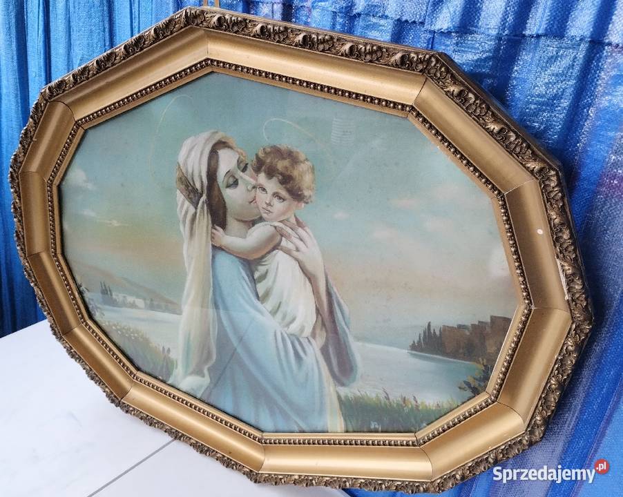 Stary Obraz Religijny Malowany Cieszyn