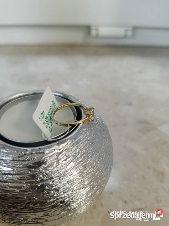 Złoty Nowy pierścionek z cyrkonią 12pr375 złoto Pierścionki zachodniopomorskie sprzedam