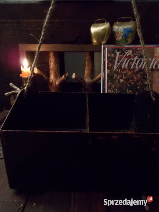 Stary Stalowy Pojemnik Organizer Nosidełko Szczecin sprzedam