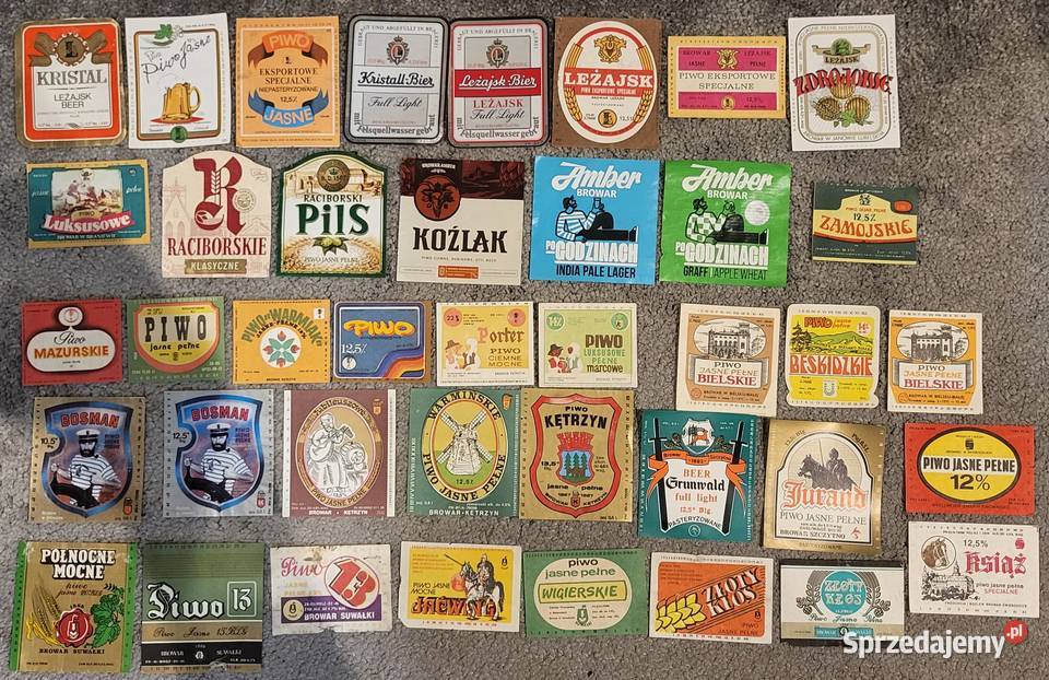 Etykiety piwne zestaw 359 etykiet polskie mazowieckie sprzedam