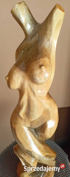 Rzeźba akt kobieta figura posąg drewno