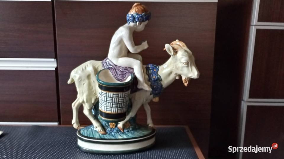 Figurka Majolica Kozi jeździec Kraków