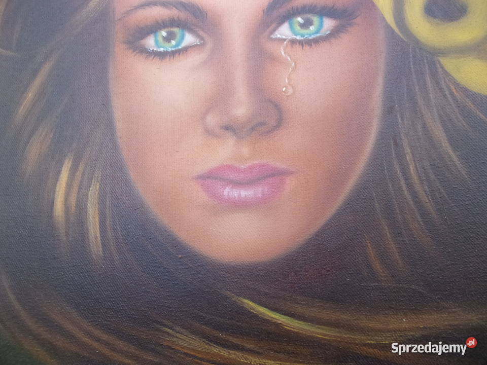 Stary ładny obraz MIŁOSNE WSPOMNIENIE w Warszawa