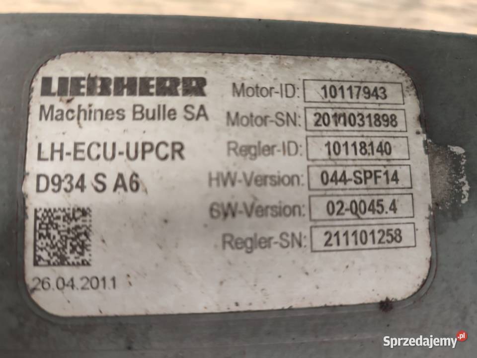 Jednostka sterująca silnika Liebherr LHECUUPCR D sprzedam