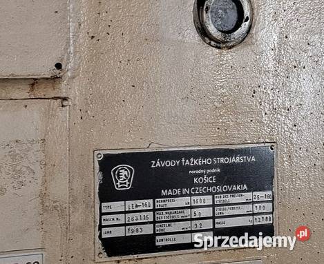 Prasa mimośrodowa Lek 160 Lubicz Górny