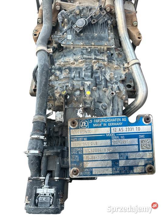 SKRZYNIA BIEGÓW MAN TGX EURO6 12AS2331TD Skrzynie biegów automatyczne Siedlec sprzedam