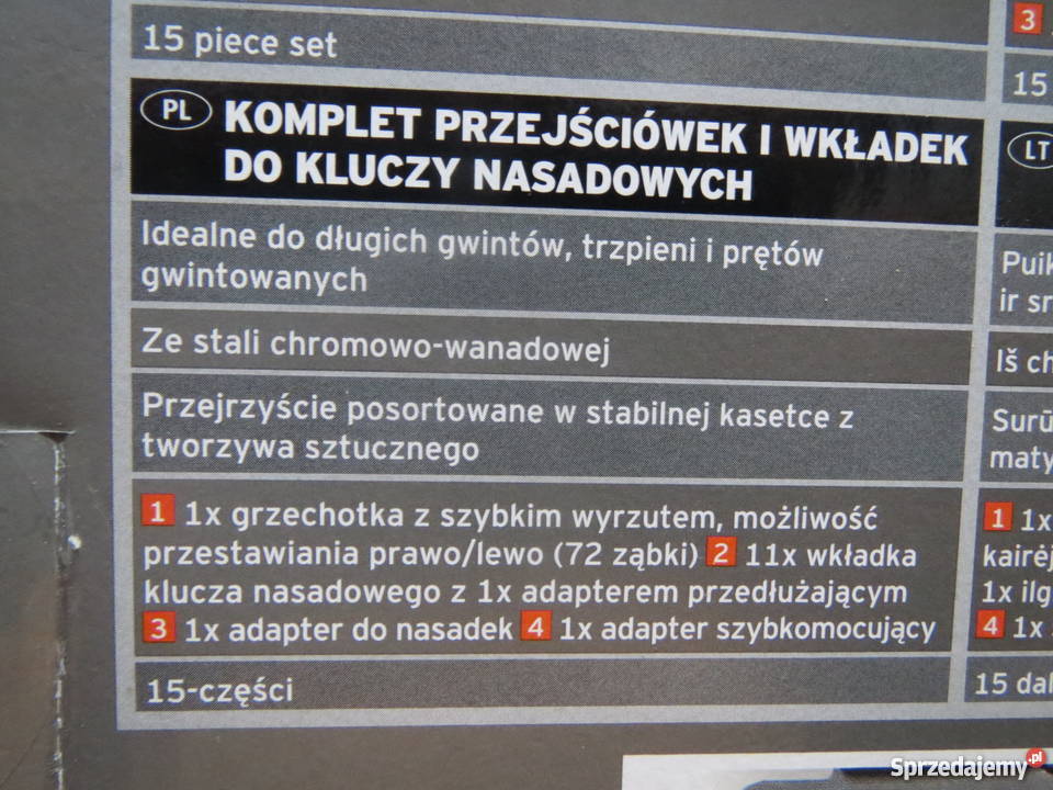 Przejścióki i Wkładki do KLUCZY NASADOWYCH Katowice