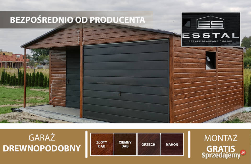 FF79 Garaż Blaszany Orzech Blaszak Garaże Wiaty samodzielny lubuskie Międzyrzecz