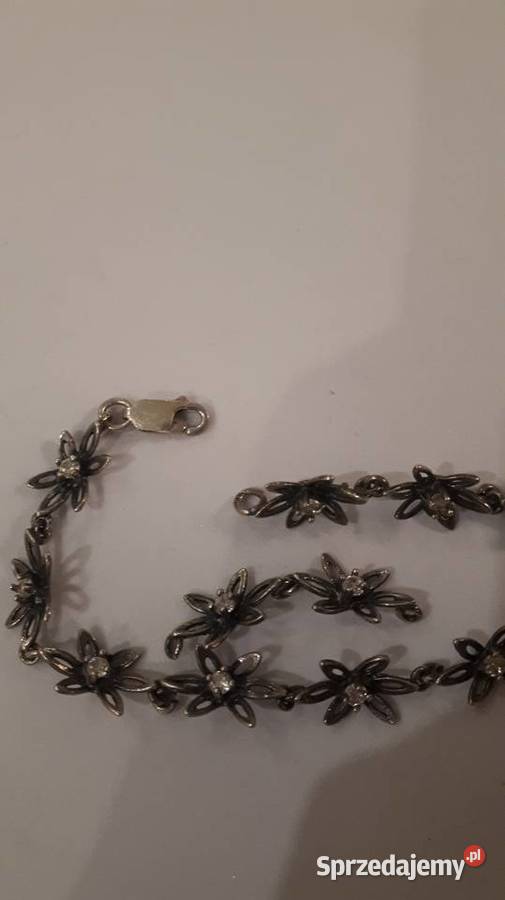 bransoletka srebrna kwiatuszki mazowieckie Radom