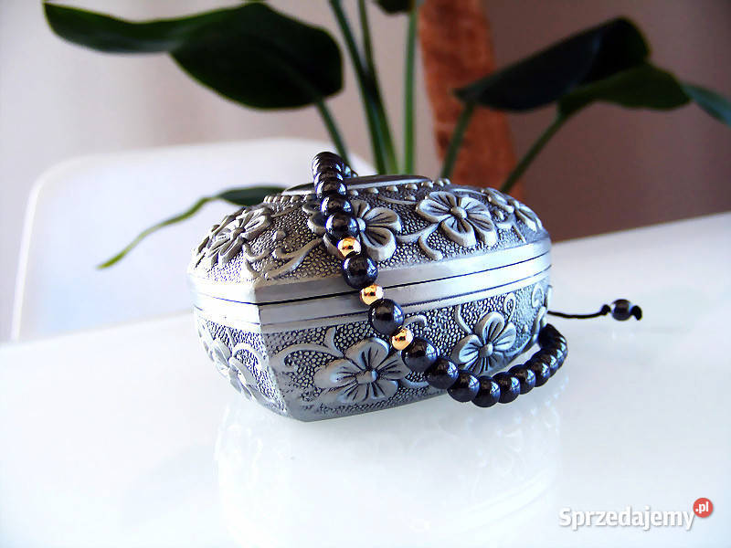 Bransoletka damska Trzej Aniołowie złotohematyt łódzkie Aleksandrów Łódzki