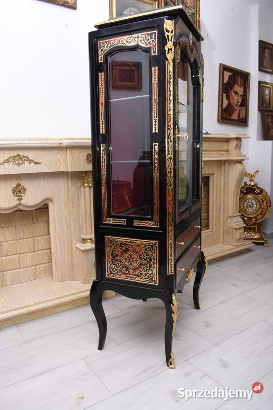 Ekskluzywna Witryna Boulle Przeszklona Rzeźbiona małopolskie