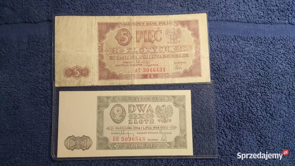 Zestaw banknotów Polski Ludowej 1948 65 Warszawa