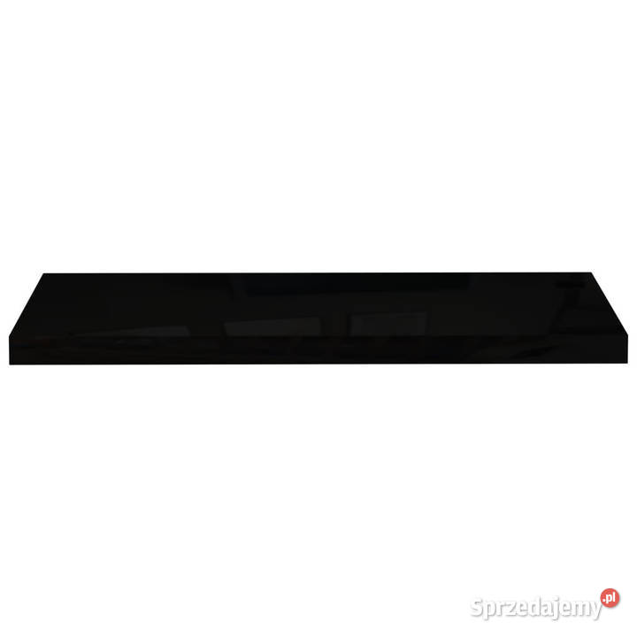 Półki ścienne 4 wysoki połysk czarne 80x235x38 mazowieckie