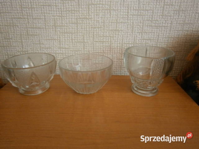 3 szklane cukierniczki 15 małopolskie