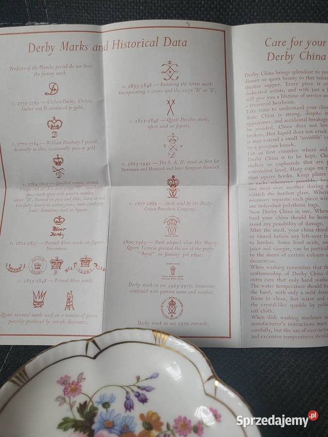 Paterka porcelana z lat 30 tych certyfikat ROYAL Łódź