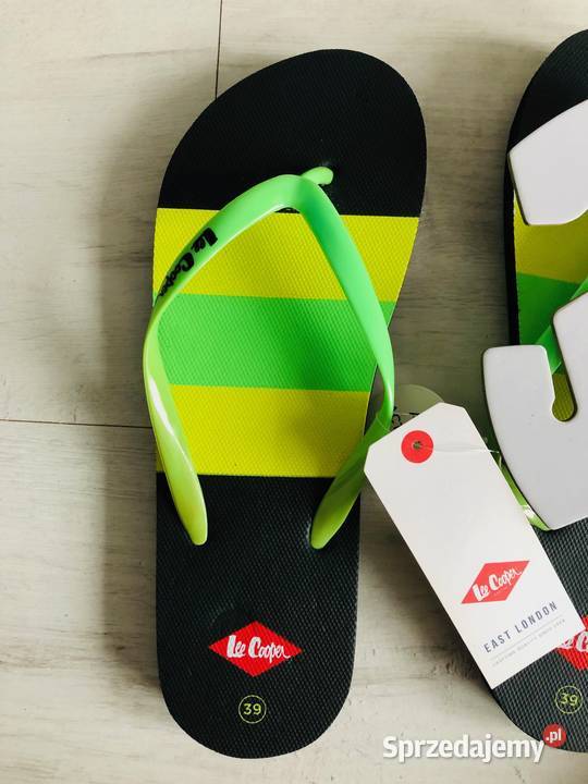 NOWE LEE COOPER japonki klapki damskie zielone Łódź