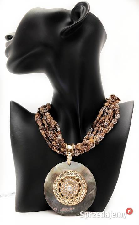 Naszyjnik Muszelkowy Kolia Boho Masa Perłowa Gdańsk