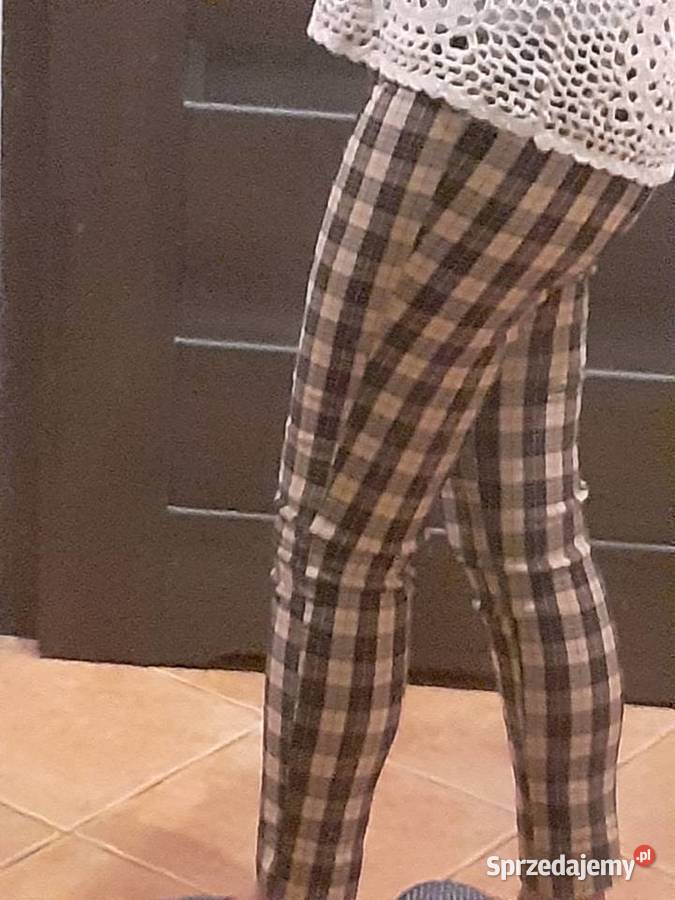 spodnie w kratkę chinosy M Gdańsk