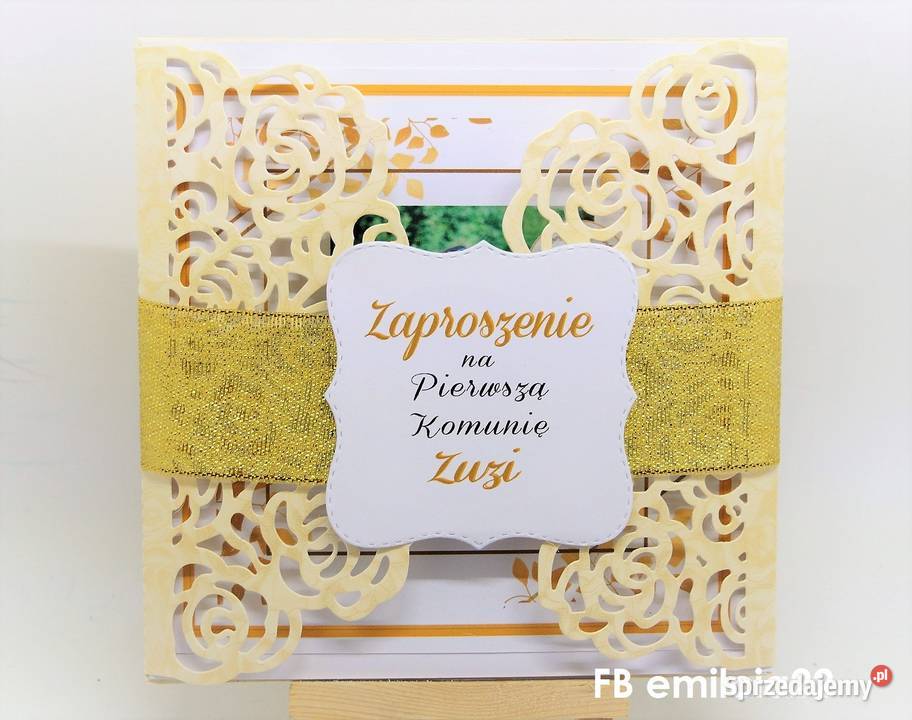 Zaproszenia ażurowe Koperta Ślub emilcia czerwony Dom i Ogród Zielona Góra sprzedam