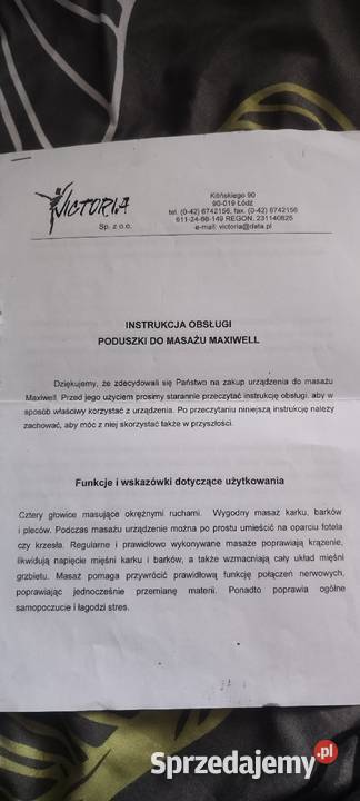 Masażer maxwell Pozostałe Świdnica