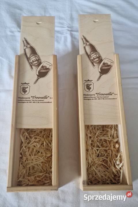 Drewniana skrzynkapudełko na alkohol 2 sztuki Warszawa