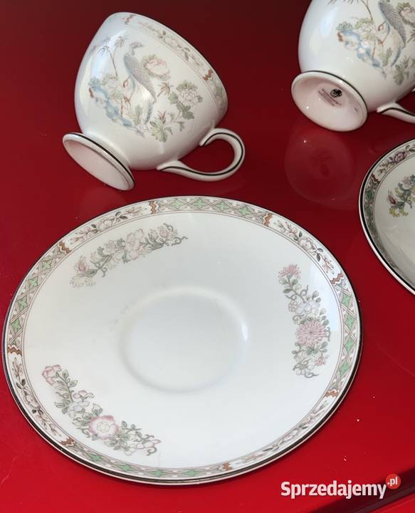 Pawie Filiżanka Wedgwood Kutani Crane Made in Gdańsk