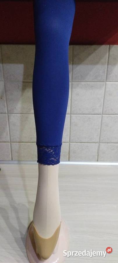 Leginsy w kolorze chabrowym Valery lubelskie sprzedam