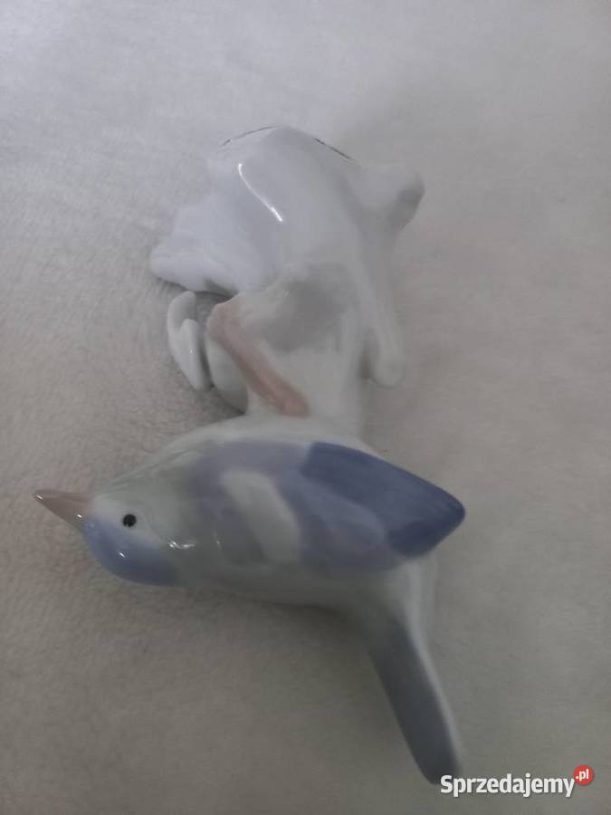 Figurka porcelanowa ptak Sikorka