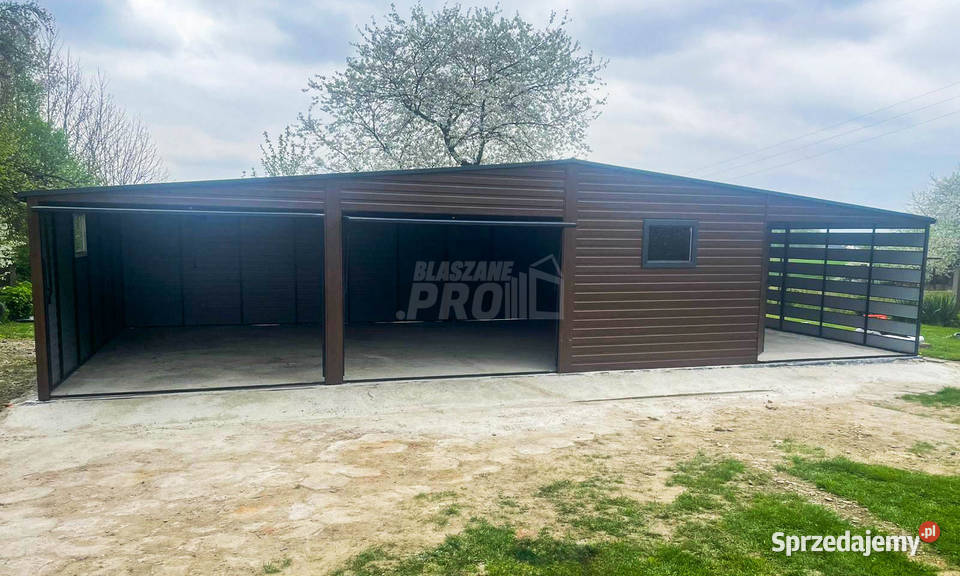 Garaż Blaszany 10x6m wiata 4x6m 2x Brama Uchylna 60m2 opolskie Opole