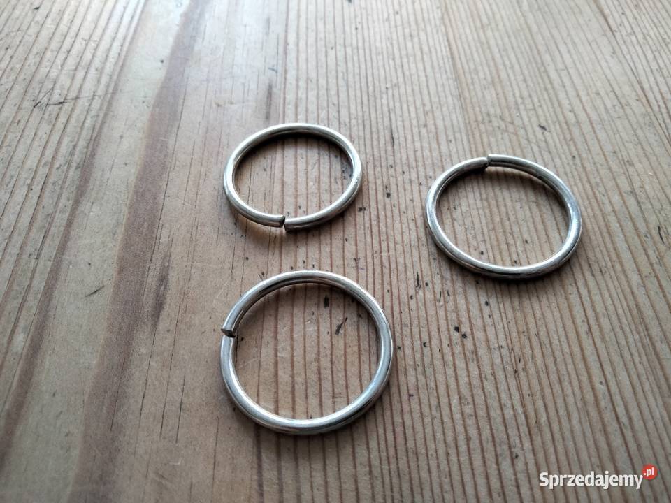 Kółko rymarskie metalowe srebrne 292525 mm wielkopolskie sprzedam
