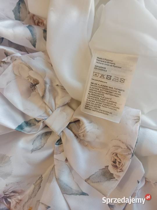 Wizytowa biała sukienka HM H&M Odzież Poznań