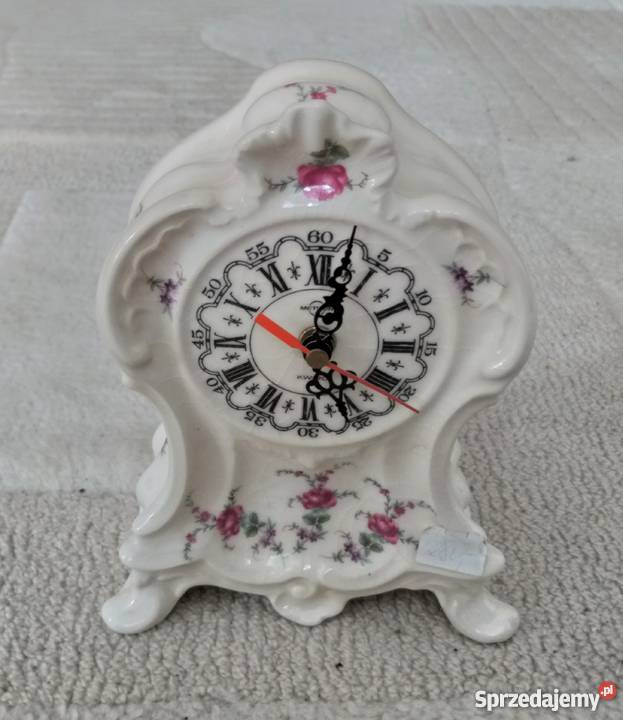 Porcelanowy zegar kominkowy Metron Kwarc czar Warszawa