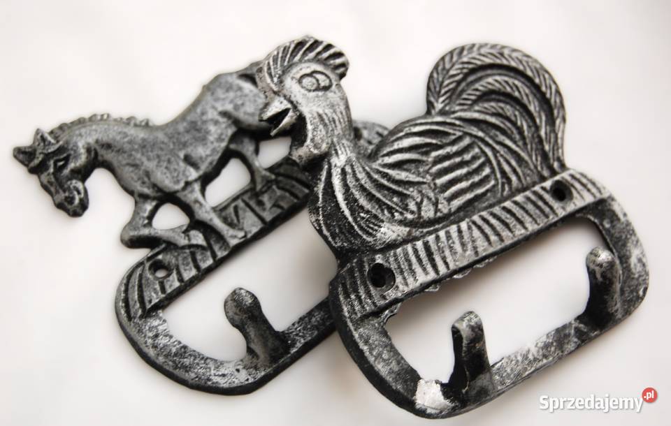 Wieszak żeliwny rustykalny wiejski styl ptak lubelskie