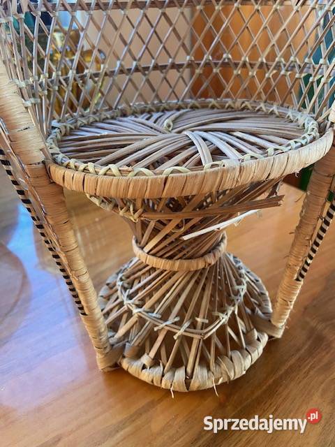 Pleciony fotel kwietnik w stylu Peacock sprzedam