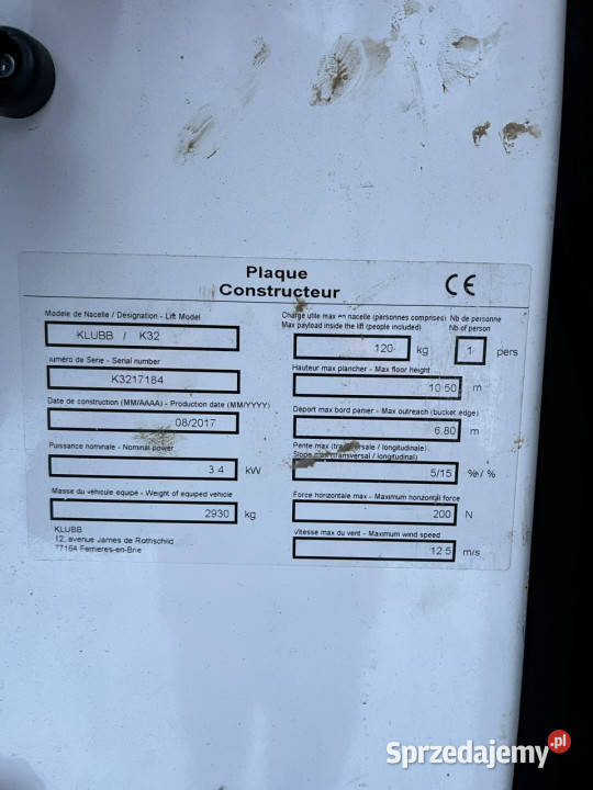 Renault Master Podnośnik koszowy Zagnańsk