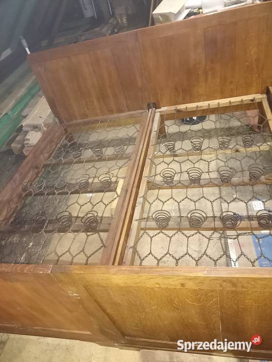 Łóżko małżeńskie drewniane antyk 195cm podkarpackie Dębica