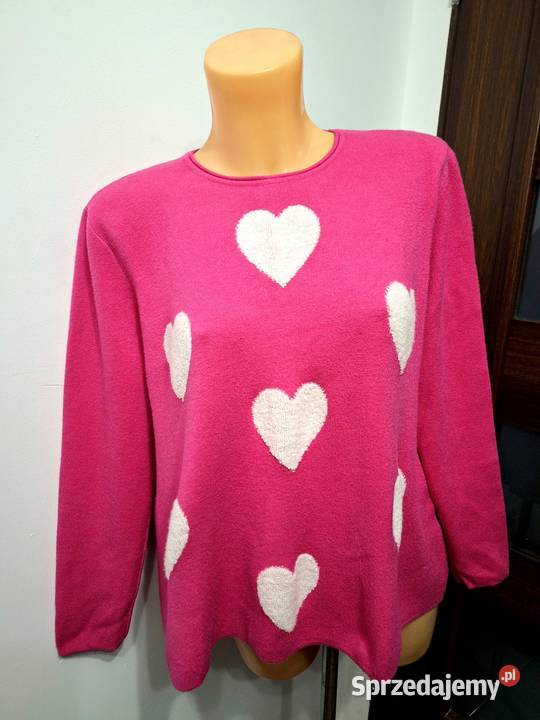 42 Swetr bluzka różowa serca Braniewo sprzedam