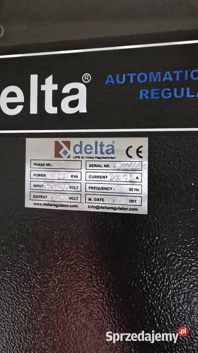 Stabilizator napięcia Delta 60kVA zachodniopomorskie sprzedam