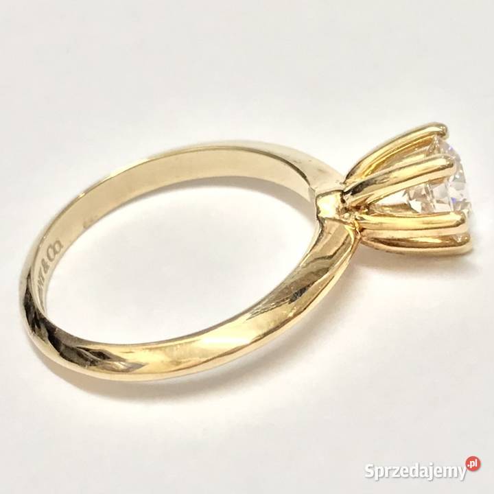 TIFFANYCo Pierścionek złoty 14K brylant 075ct Warszawa