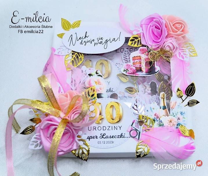 Kartka z życzeniami w pudełku z okazji 40 Zielona Góra sprzedam