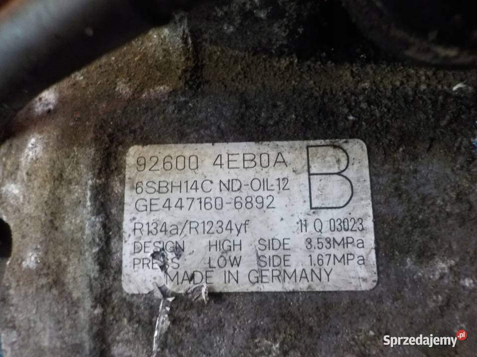 QASHQAI J11 XTRAIL 16 DCI 14r R9M410 sprezarka mazowieckie Suków