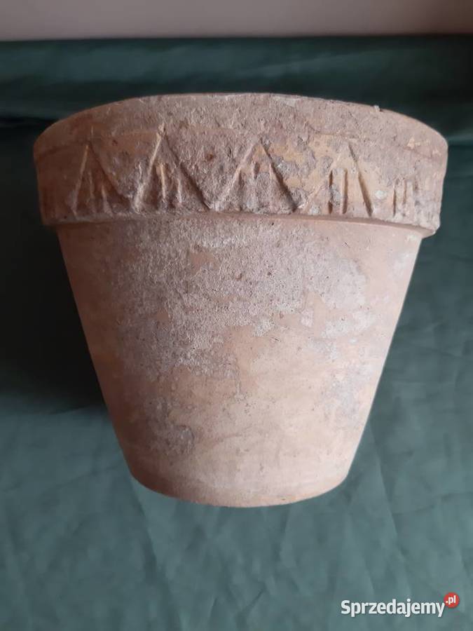 Donica doniczka stara ceramiczna gliniana fi 23 Doniczki i osłonki Głuchołazy