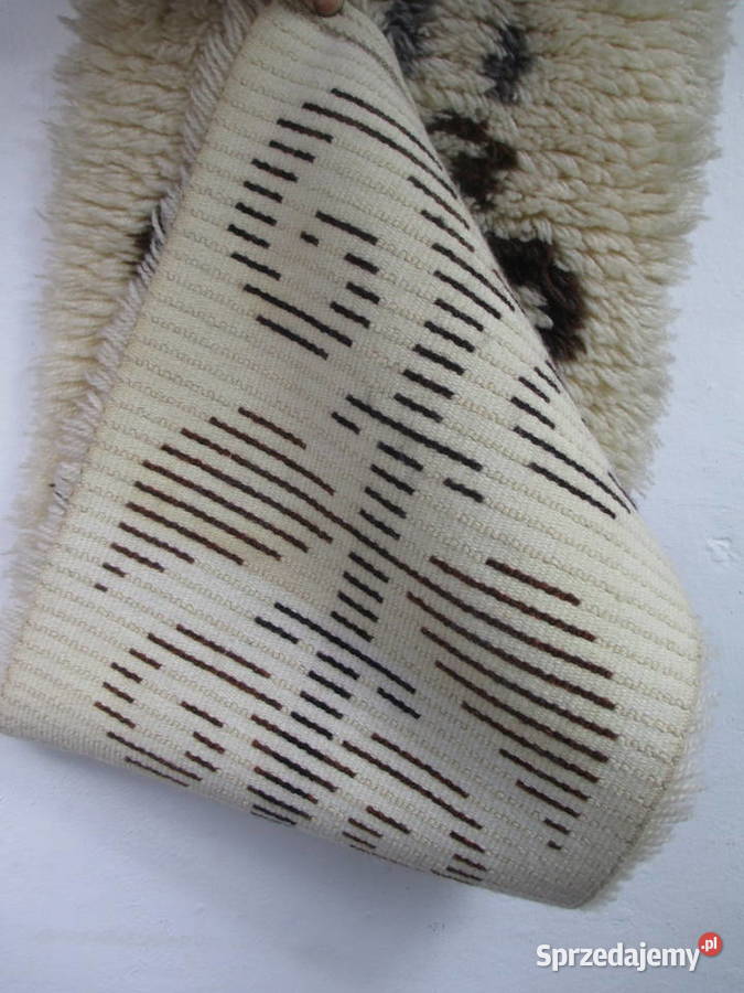Kilim Rya Rug 120 X 40 lata 70 lubelskie Lublin
