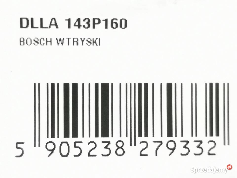 KOŃCÓWKA WTRYSKU BOSCH DLLA143P160 Końcówki wydechu
