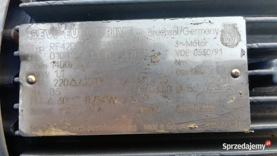 Motoreduktor 11 kW102 obr Leszno