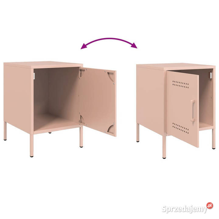 Szafki nocne 2 różowe 36x39x505 stal WM842913 sprzedam