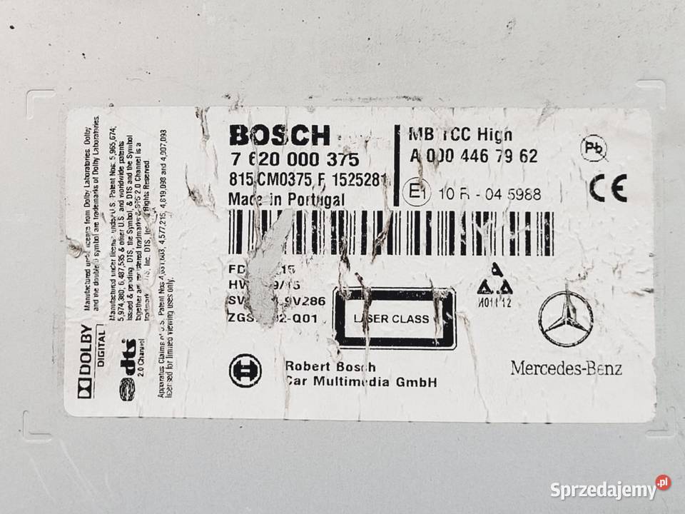 Radio Nawigacja Bosch A0004467962 Mercedes świętokrzyskie Zawichost