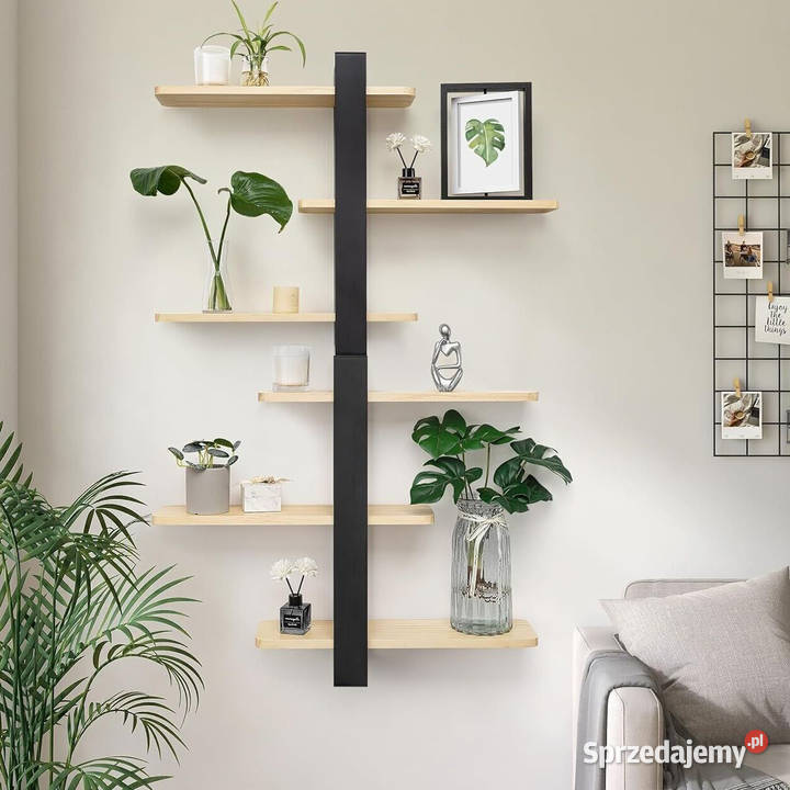 regał półka wisząca trzyrzędowa Drewniana płka Wrocław