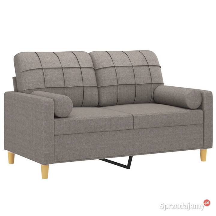 2osobowa sofa z poduszkami taupe 120 tkanina Sofy i kanapy Warszawa
